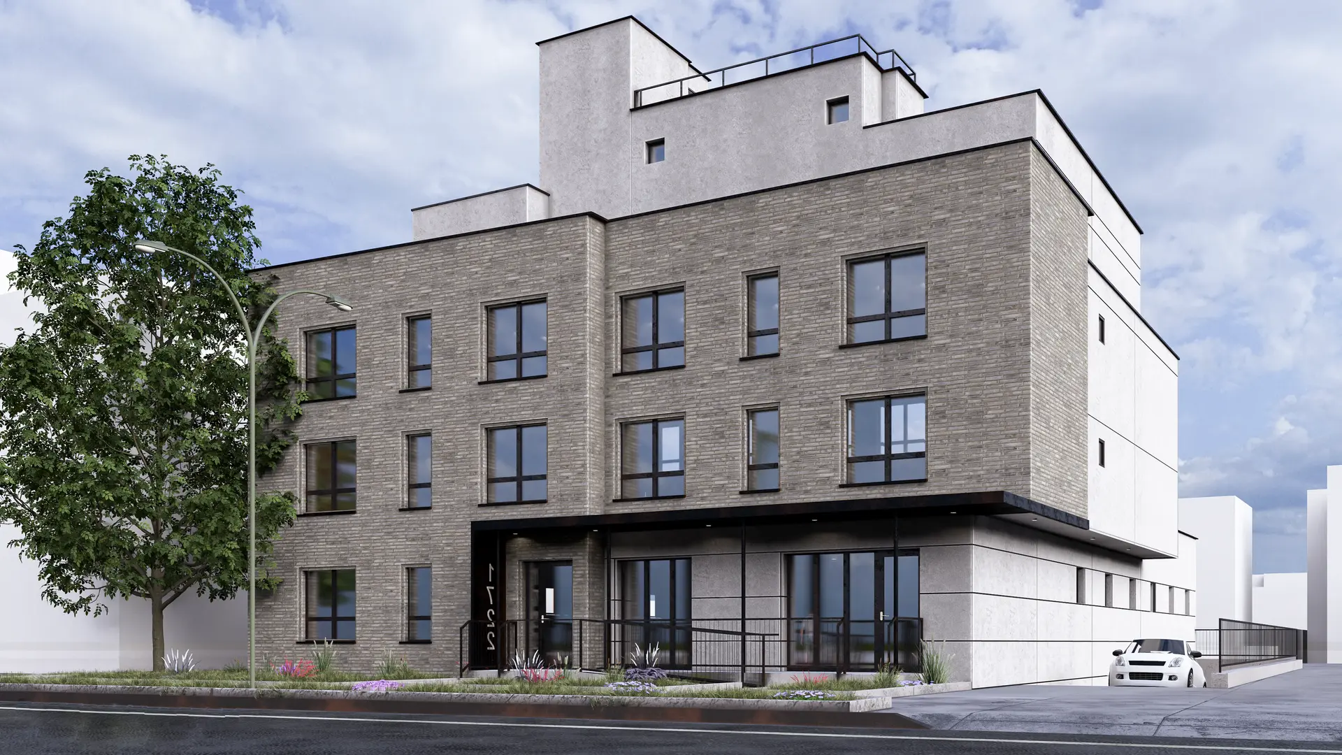 The Bath Beach Condominium Entrance